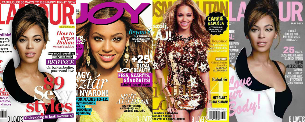 Glamour (South Africa), Joy (Hungary), Cosmopolitan (Hungary), Glamour (Germany) 2013 Issues